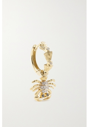 Yvonne Léon - 9-karat Gold Diamond Single Hoop Earring - One size
