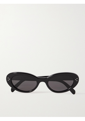 CELINE Eyewear - Oval-frame Acetate Sunglasses - Black - One size