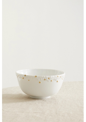 L'Objet - + Haas Brothers Mojave 14cm Gold-plated Porcelain Bowl - White - One size