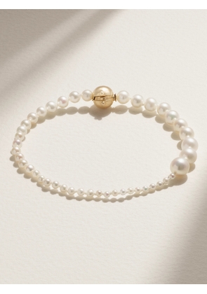 Sophie Bille Brahe - Petite Peggy 14-karat Gold Pearl Bracelet - White - One size