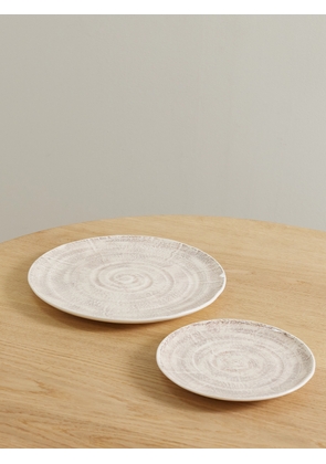 Brunello Cucinelli - Set Of Two Glazed Ceramic Plates - Off-white - One size