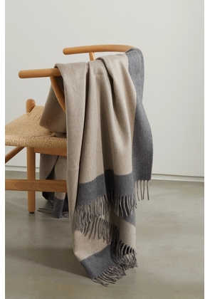 Brunello Cucinelli - Two-tone Cashmere Blanket - Neutrals - One size