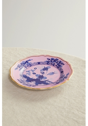GINORI 1735 - Oriente Italiano 17cm Gold-plated Porcelain Bread And Butter Plate - Pink - One size
