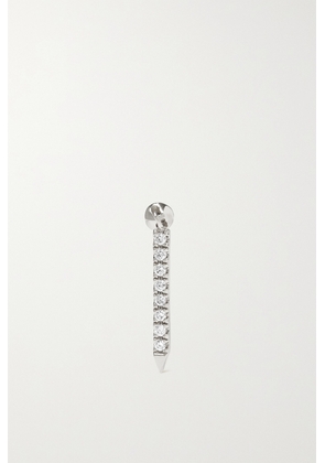 MARIA TASH - Eternity Bar 11mm 18-karat White Gold Diamond Single Earring - One size