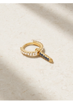 MARIA TASH - Eternity Bar 6.5mm 18-karat Gold, Diamond And Sapphire Single Hoop Earring - One size