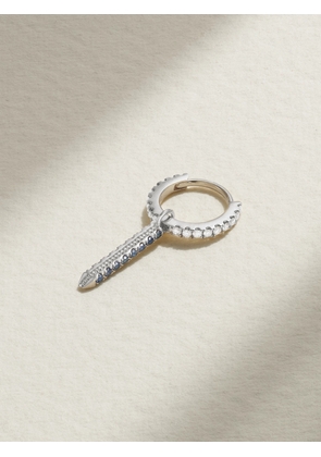 MARIA TASH - Eternity Bar 6.5mm 18-karat White Gold, Diamond And Sapphire Single Hoop Earring - One size