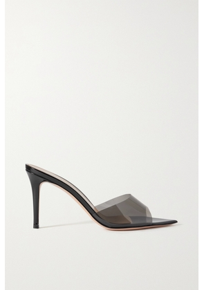 Gianvito Rossi - Elle 85 Pvc And Patent-leather Mules - Black - IT34,IT34.5,IT35,IT35.5,IT36,IT36.5,IT37,IT37.5,IT38,IT38.5,IT39,IT39.5,IT40,IT40.5,IT41,IT41.5,IT42