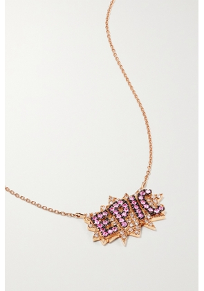 Diane Kordas - Epic 18-karat Rose Gold, Sapphire And Diamond Necklace - One size