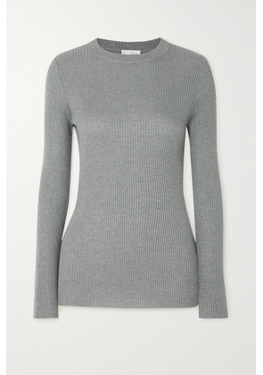 Brunello Cucinelli - Ribbed Metallic Cashmere-blend Sweater - Gray - xx small,x small,small,medium,large,x large,xx large