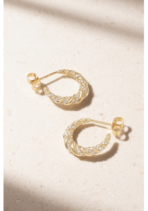 By Pariah - + Net Sustain Gold Linings 9-karat Recycled Gold Diamond Hoop Earrings - One size