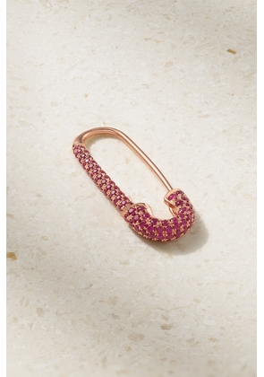 Anita Ko - Safety Pin 18-karat Rose Gold Ruby Single Earring - L,R