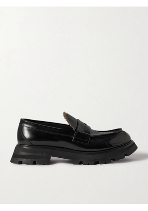 Alexander McQueen - Glossed-leather Exaggerated-sole Loafers - Black - IT35,IT35.5,IT36,IT36.5,IT37,IT37.5,IT38,IT38.5,IT39,IT40,IT41