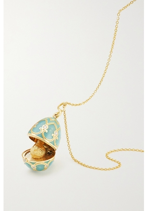 Fabergé - Heritage 18-karat Gold, Enamel And Diamond Necklace - Blue - One size