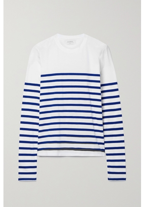 La Ligne - Lean Lines Striped Cotton-jersey Top - White - x small,small,medium,large,x large
