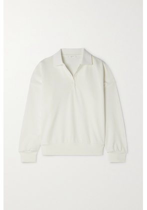 The Row - Essentials Corzas Cotton-terry Polo Top - Cream - x small,small,medium,large,x large