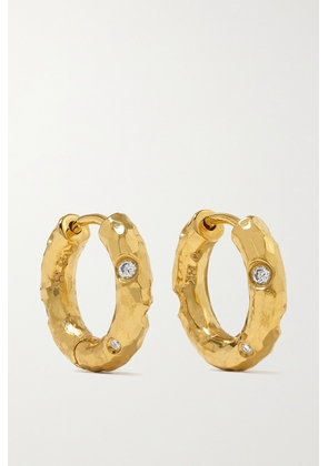 Octavia Elizabeth - + Net Sustain Petite Gemmed Gabby 18-karat Recycled Gold Diamond Hoop Earrings - One size