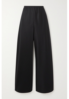 The Row - Essentials Gala Wool And Mohair-blend Wide-leg Pants - Black - x small,small,medium,large,x large