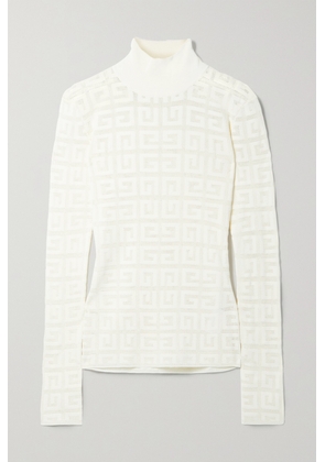 Givenchy - Jacquard-knit Turtleneck Sweater - White - x small,small,medium,large