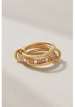 Spinelli Kilcollin - Sonny Set Of Three 18-karat Yellow And Rose Gold And Diamond Rings - 6,7,8