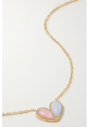 Gemella - Sweetheart 18-karat Gold, Opal And Turquoise Necklace - One size