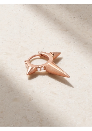 MARIA TASH - Triple Spike 6.5mm 18-karat Rose Gold Diamond Earring - One size