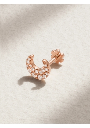 MARIA TASH - Moon 18-karat Rose Gold Diamond Earring - One size