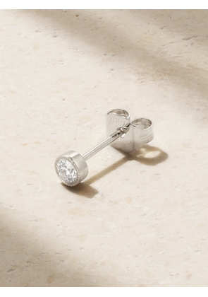 MARIA TASH - Scalloped 2.5mm 18-karat White Gold Diamond Earring - One size