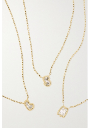 Gemella - Bubble Bezels 18-karat Gold Diamond Necklace - A,D,E,I,J,K,L,M,R,S