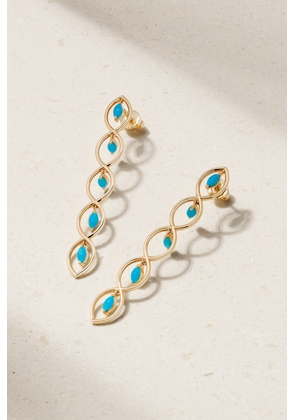Gemella - Connections Qui Qui 18-karat Gold Turquoise Earrings - One size