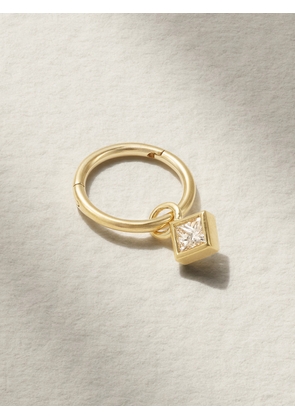 MARIA TASH - 2.5mm 18-karat Gold Diamond Hoop Earring - One size