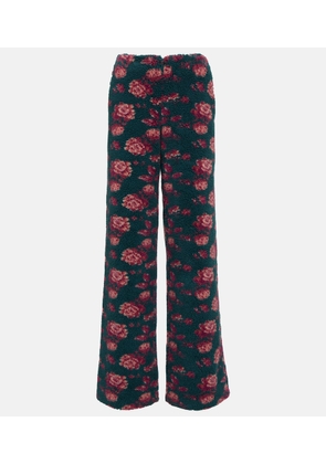 Magda Butrym High-rise floral teddy straight pants