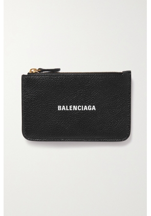 Balenciaga - Cash Printed Textured-leather Cardholder - Black - One size