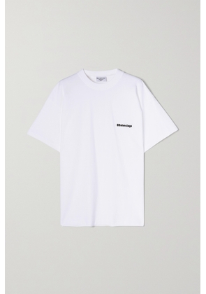 Balenciaga - Embroidered Cotton-jersey T-shirt - White - XS,S,M,L