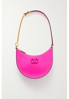 Valentino Garavani - Vlogo Mini Textured-leather Shoulder Bag - Pink - One size