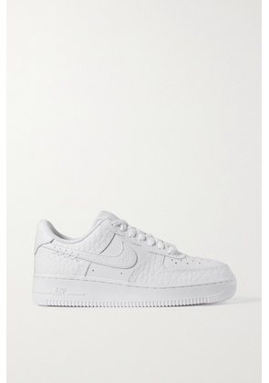 Nike - Air Force 1 '07 Textured Leather Sneakers - White - US5,US5.5,US6,US6.5,US7,US7.5,US8,US9,US9.5