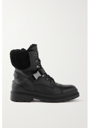 Bogner - St. Moritz Buckled Shearling-lined Textured-leather Ankle Boots - Black - IT35,IT35.5,IT36,IT36.5,IT37,IT37.5,IT38,IT38.5,IT39,IT39.5,IT40,IT40.5,IT41,IT41.5,IT42