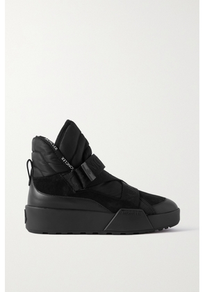 Moncler - Cross Promyx Suede-trimmed Quilted Shell And Leather High-top Sneakers - Black - IT35,IT35.5,IT36,IT36.5,IT37,IT37.5,IT38,IT38.5,IT39,IT39.5,IT40,IT40.5,IT41,IT41.5,IT42