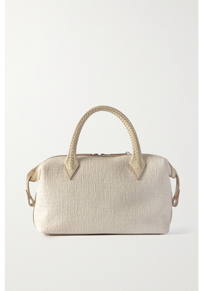 Métier - Perriand City Small Leather-trimmed Woven Straw Tote - Off-white - One size