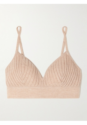 Eres - Tendre Ribbed Wool And Cashmere-blend Bra - Neutrals - 0,1,2,3