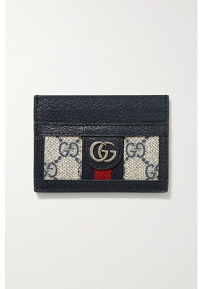 Gucci - Ophidia Textured Leather-trimmed Printed Coated-canvas Cardholder - Gray - One size