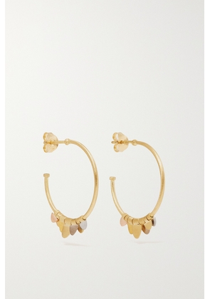 Sia Taylor - Rainbow Flutter Small 18-karat Yellow, Rose, White Gold And Platinum Hoop Earrings - One size