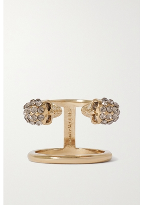 Alexander McQueen - Gold-tone Crystal Ring - 9,11,13,15