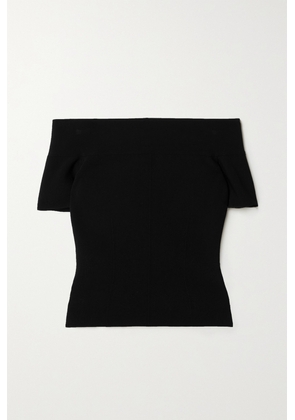 Alexander McQueen - Off-the-shoulder Stretch-knit Top - Black - XS,S,M,L,XL