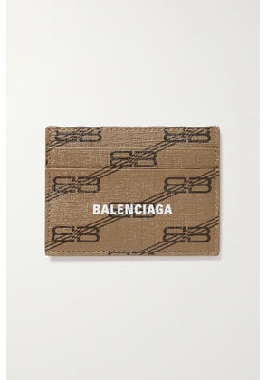Balenciaga - Printed Coated-canvas Cardholder - Neutrals - One size