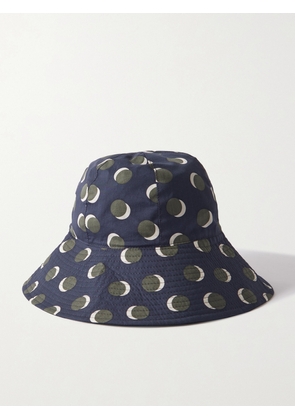 Eres - Bob Reversible Printed Cotton Bucket Hat - Blue - small,medium,large
