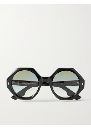 Jacques Marie Mage - Pennylane Oversized Hexagon-frame Acetate And Gold-tone Sunglasses - Black - One size