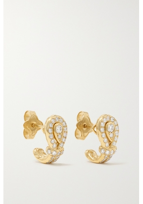 David Yurman - Thoroughbred Loop 18-karat Gold Diamond Earrings - One size