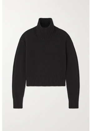 &Daughter - + Net Sustain Fintra Crop Wool Turtleneck Sweater - Black - x small,small,medium,large,x large