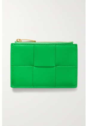 Bottega Veneta - Cassette Intrecciato Leather Cardholder - Green - One size