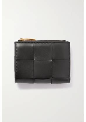 Bottega Veneta - Cassette Intrecciato Leather Wallet - Black - One size